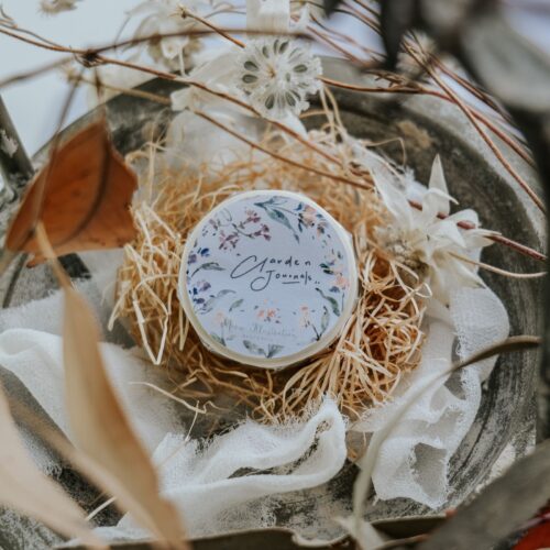 Garden Journals Washi Tape with floral design in a decorative setting.