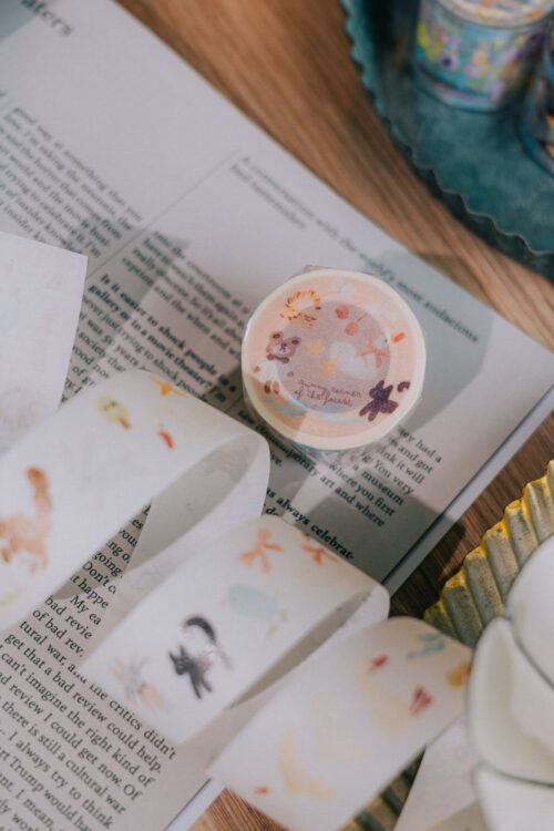 Sunny Corner of The Forest Japanese Washi Tape with Kisscut design.