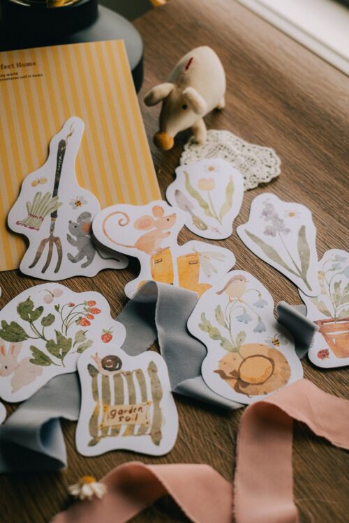 Party in the Garden Die-Cut Card Set with 10 creative designs.